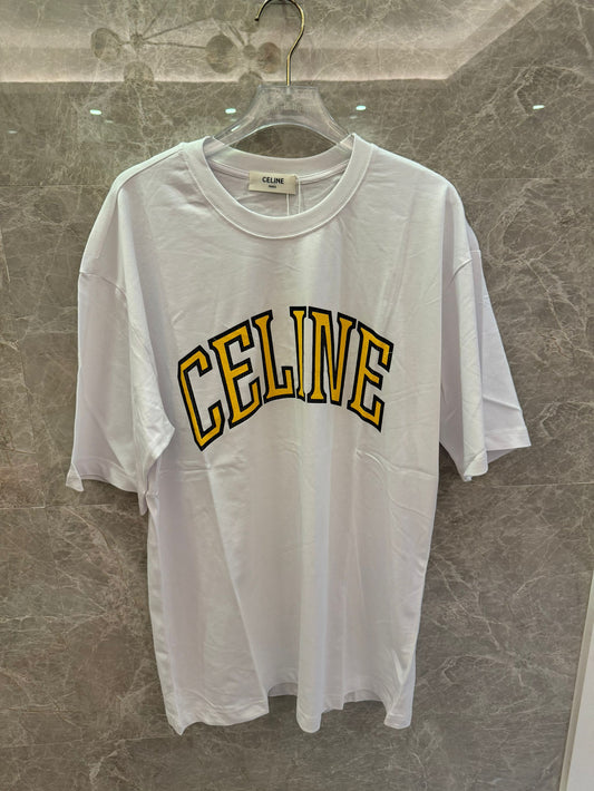 Celine Logo T-shirt in White