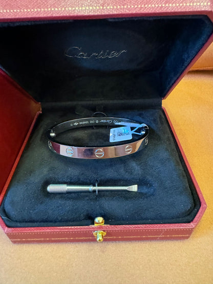 Cartier Love Bracelet in White Gold with Screwdriver