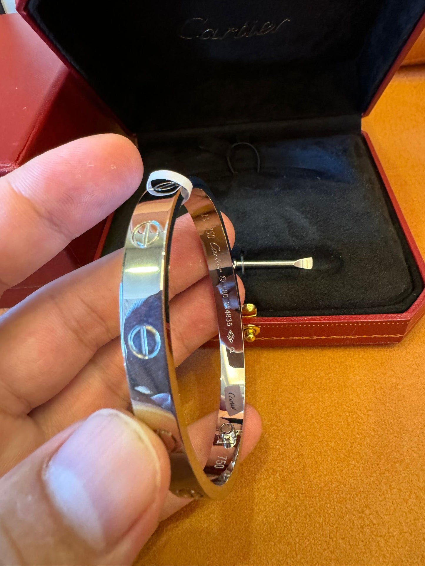 Cartier Love Bracelet in White Gold with Screwdriver