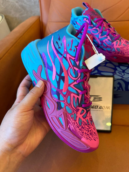 Zapatillas de baloncesto Puma x LaMelo Ball MB.02 Galaxy en rosa y azul