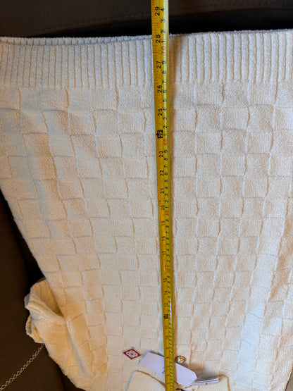 Polo en coton mélangé à côtes Casablanca blanc pour hommes