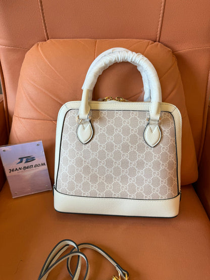 Gucci Horsebit 1995 GG Sueme Handbag