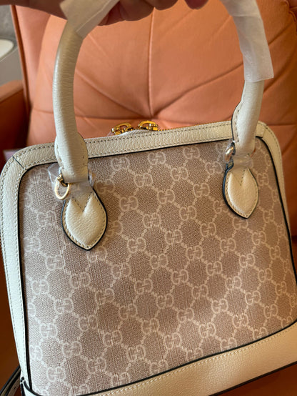 Gucci Horsebit 1995 GG Sueme Handbag