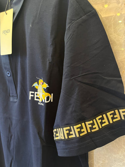 Polo Fendi para hombre azul oscuro