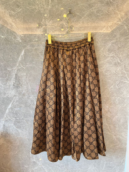 Jupe midi plissée imprimée GG Interlocking Supreme Gucci