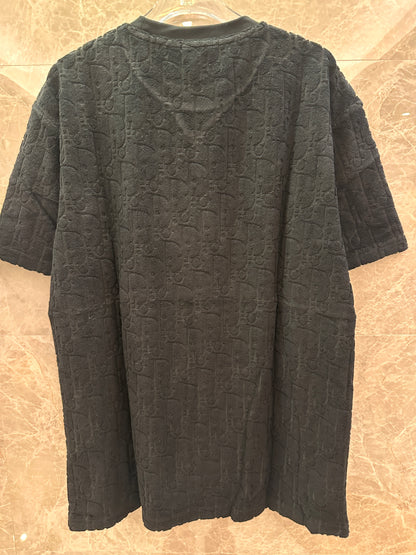 T-shirt en jacquard oblique Dior noir et blanc