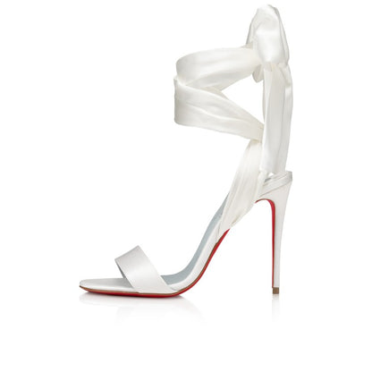 Christian Louboutin Red Sole Ribbon Ankle Heels
