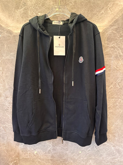 Chaqueta deportiva con capucha Moncler negra