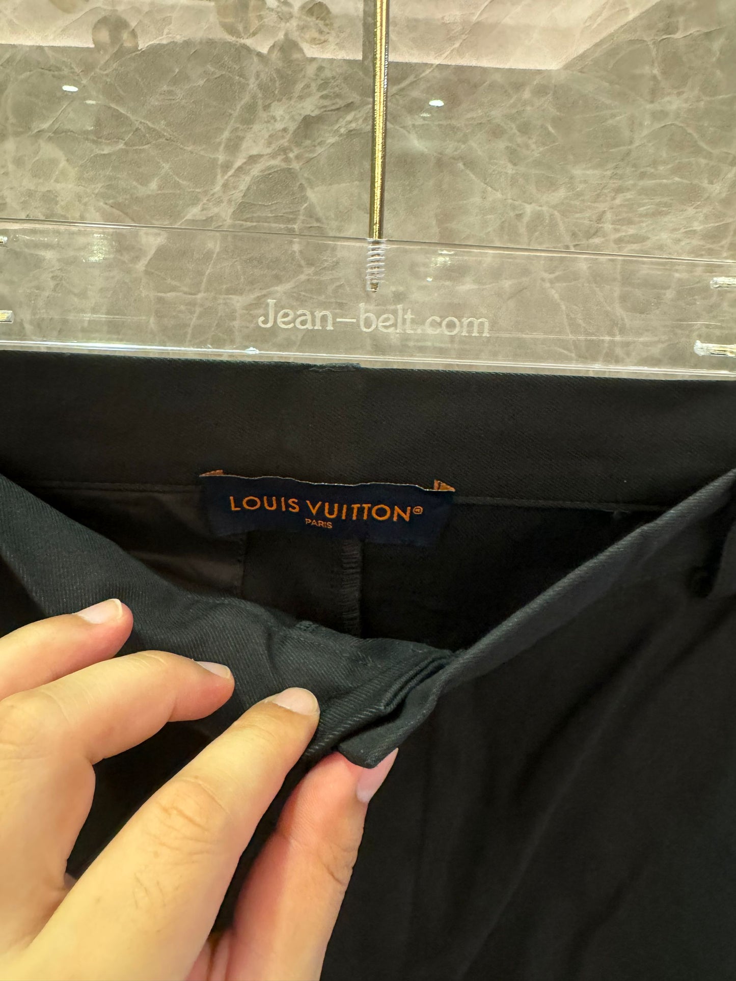 Pantalones de algodón Louis Vuitton para hombre negros