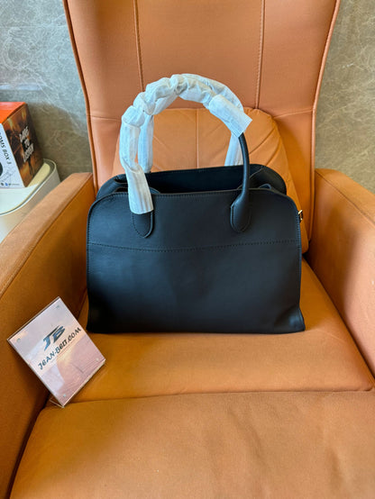 Bolso de mano The Row Margaux 10 negro plateado