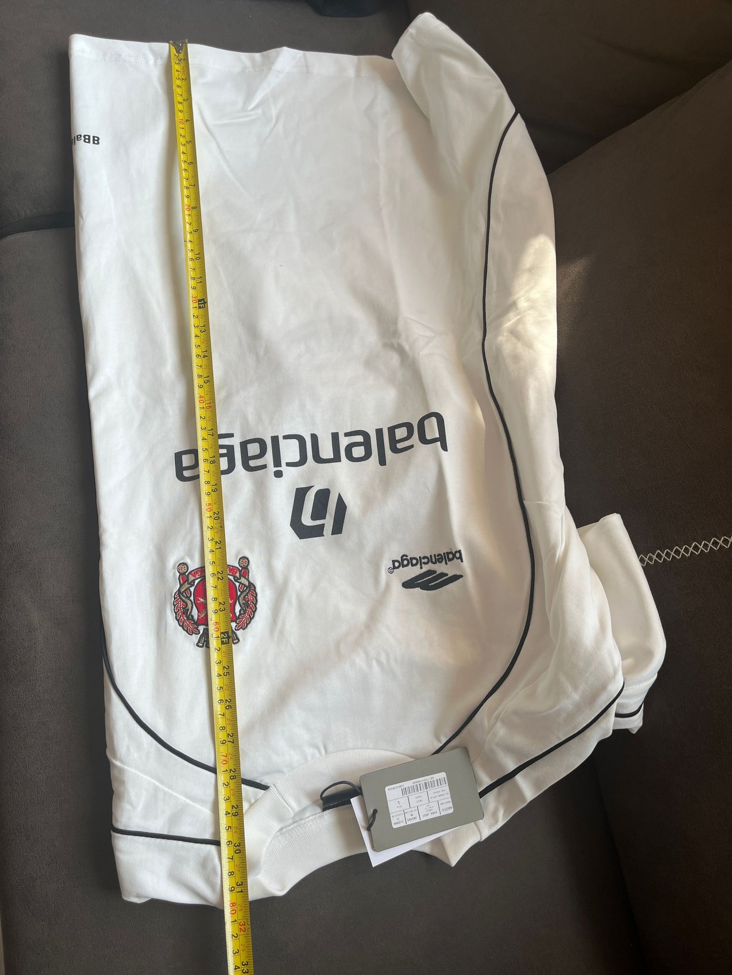 Maillot de football à manches longues blanc Balenciaga "Tokyo"