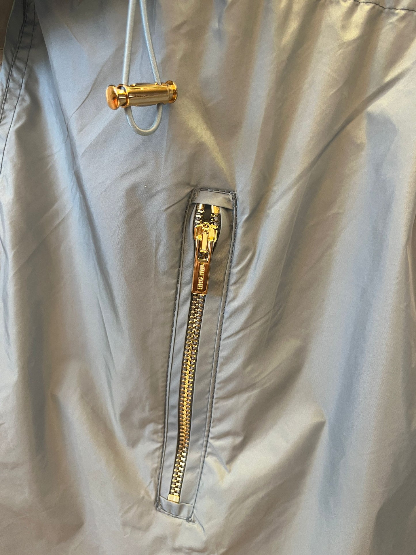 Robe mini en soie technique Miu Miu