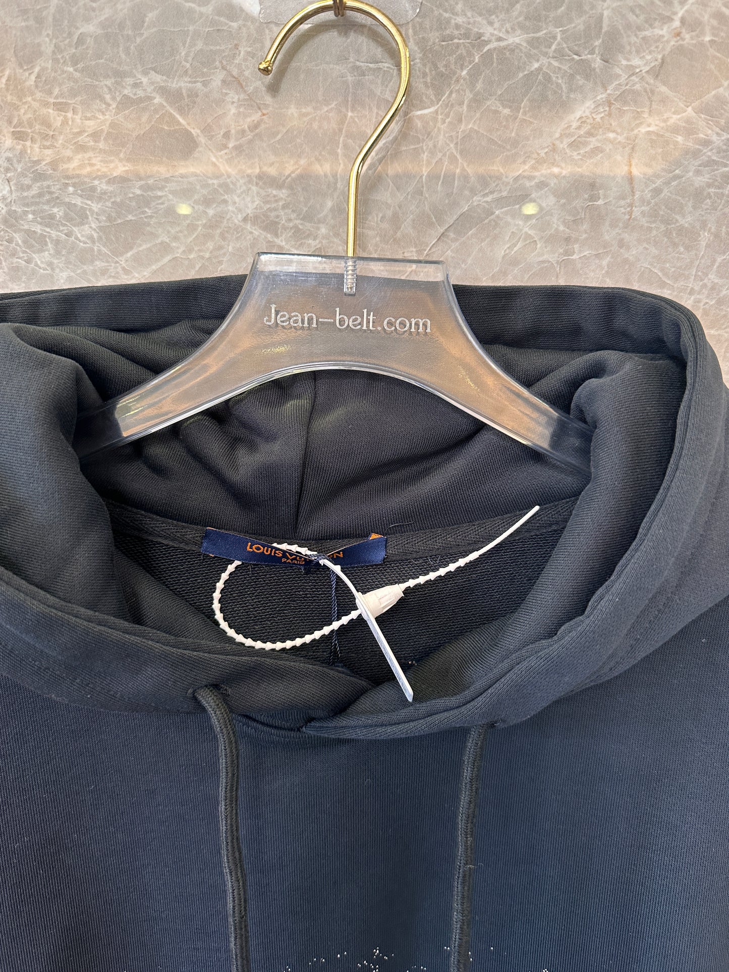 Sudadera con capucha de punto degradado con monograma de Louis Vuitton en negro