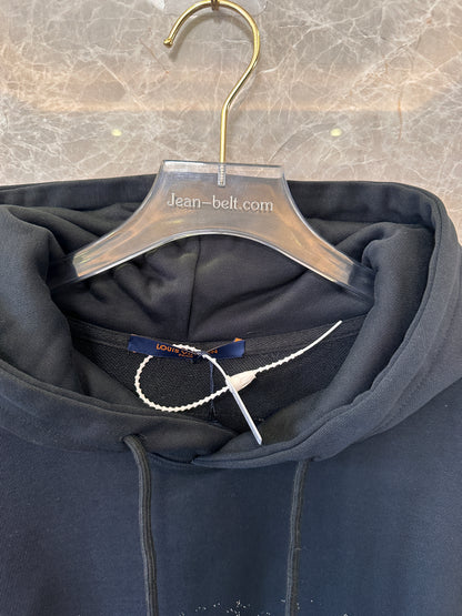 Sudadera con capucha de punto degradado con monograma de Louis Vuitton en negro