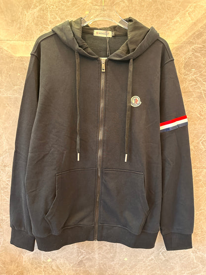 Chaqueta deportiva con capucha Moncler negra