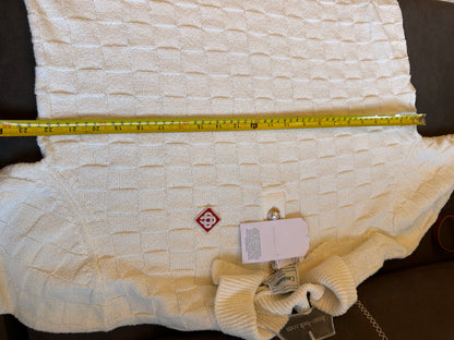 Polo en coton mélangé à côtes Casablanca blanc pour hommes