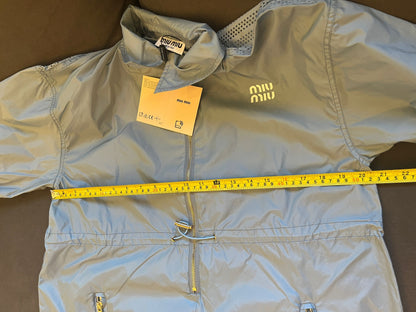 Robe mini en soie technique Miu Miu