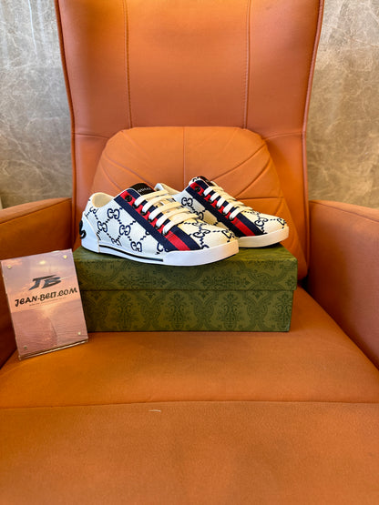 Zapatillas Gucci Ace blancas con monograma, talla 38-45