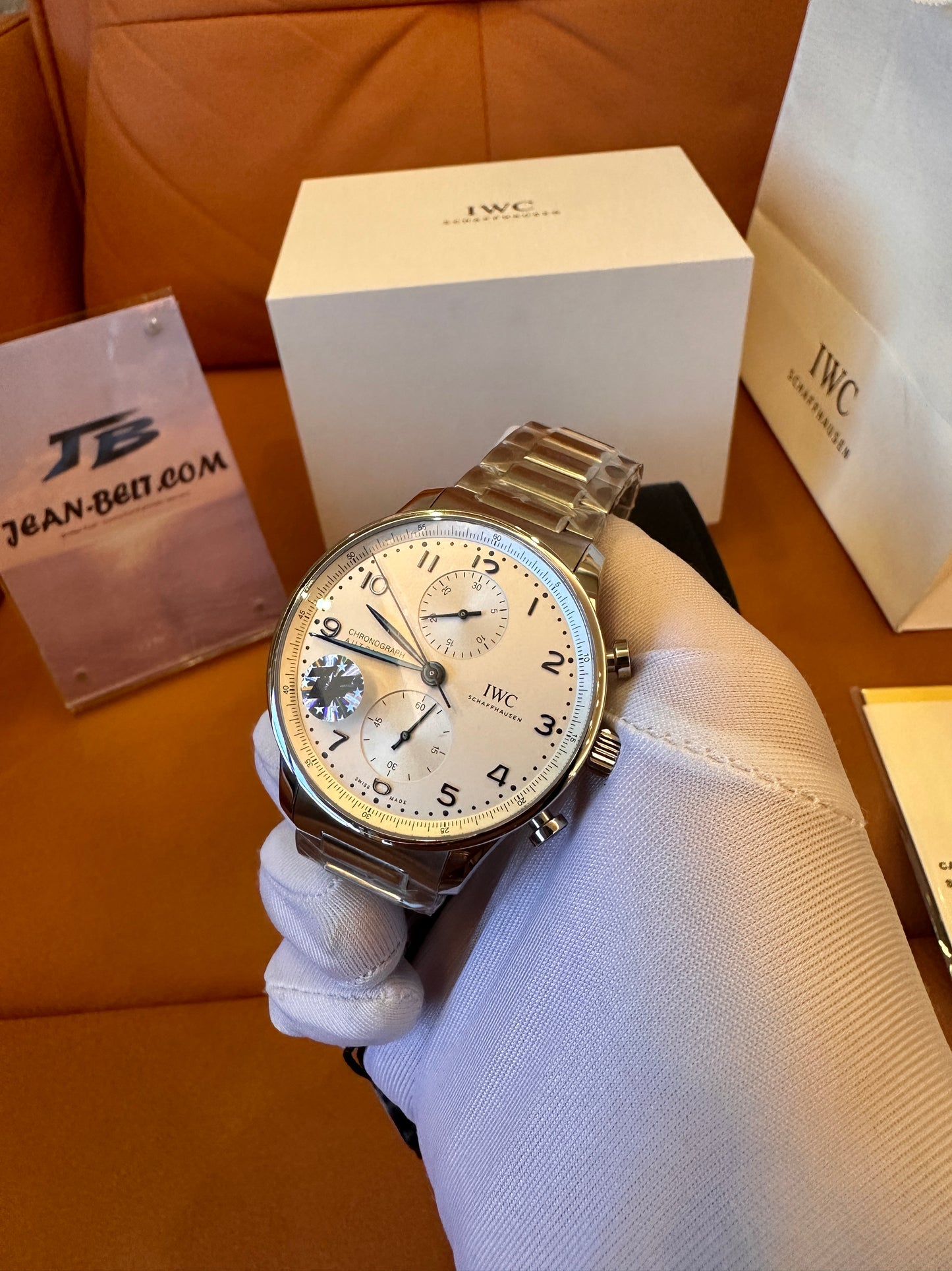 Relógio cronógrafo português IWC 371617 41mm