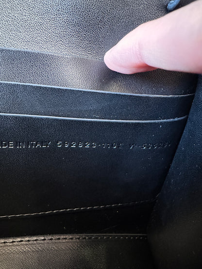 Balenciaga B Clutch Bag with Gold Chain Strap