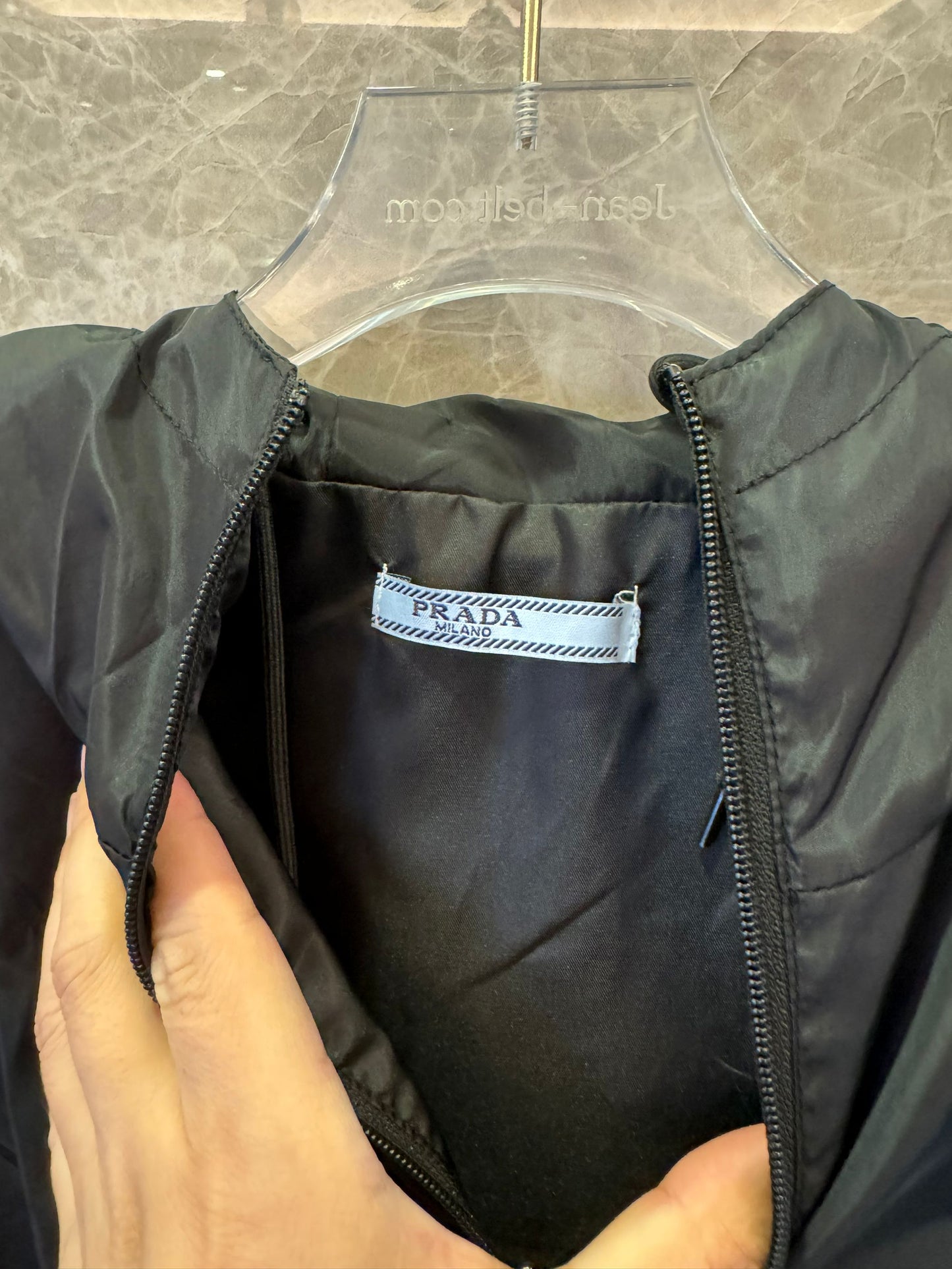 Vestido de nailon negro de Prada