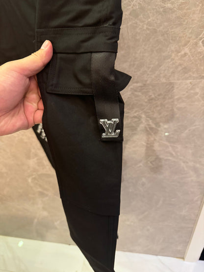 Pantalones de algodón Louis Vuitton para hombre negros