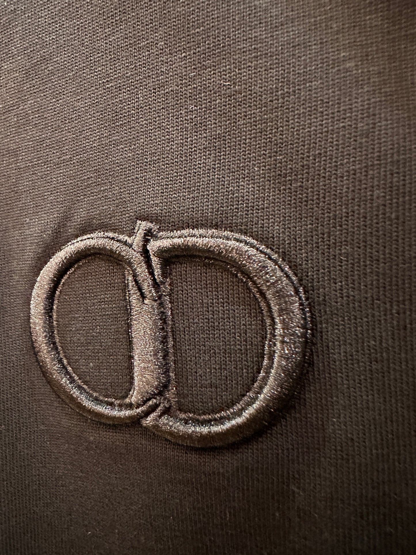 T-shirt Dior brodé logo CD noir