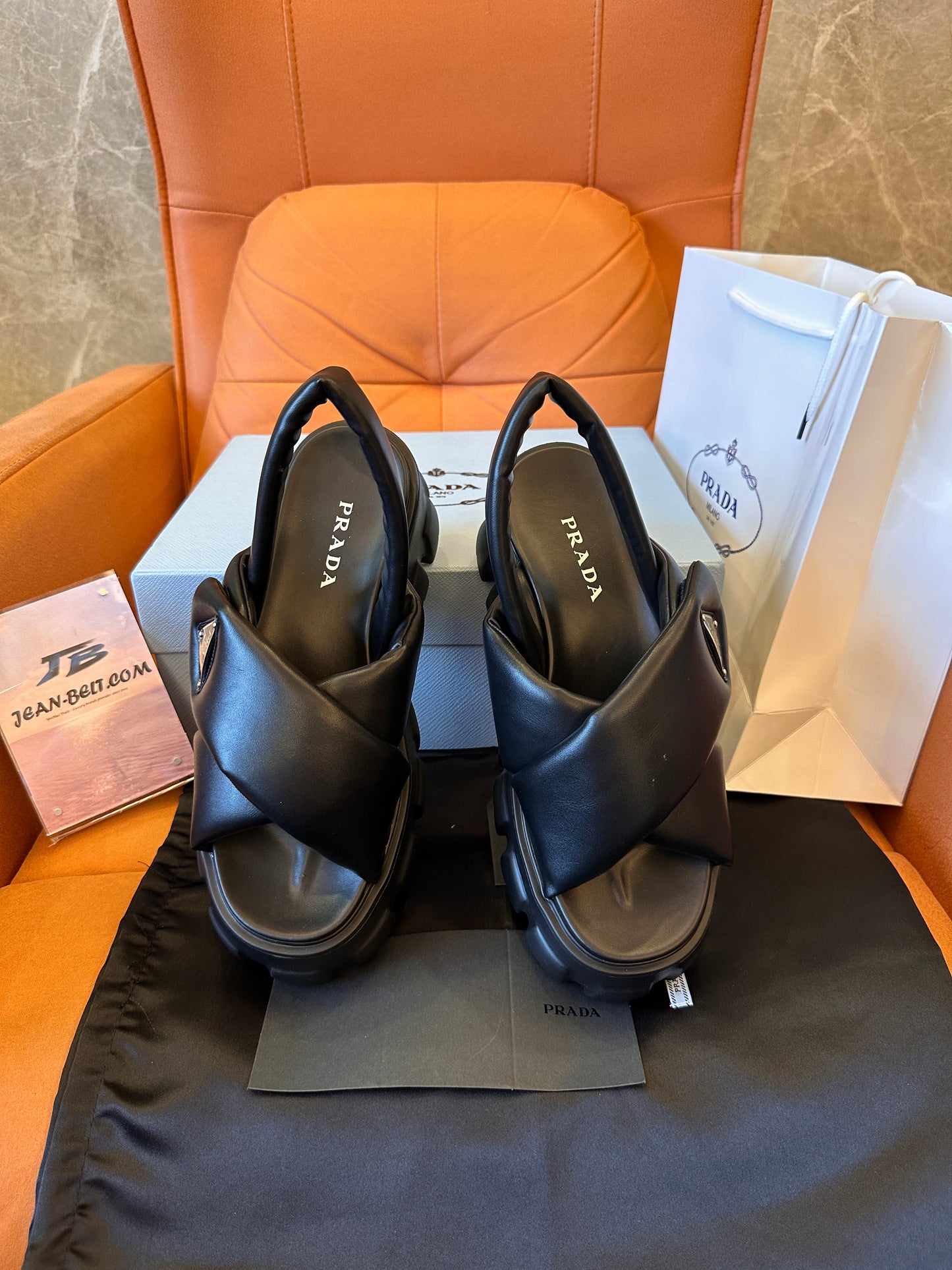 Sandalia Prada para mujer negra