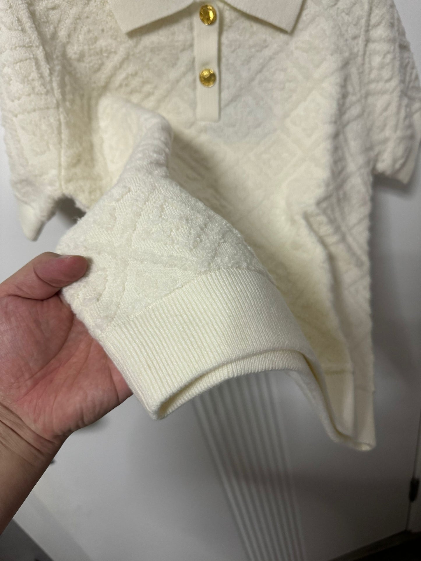 Ensemble polo et shorts en éponge monogramme Louis Vuitton pour femmes