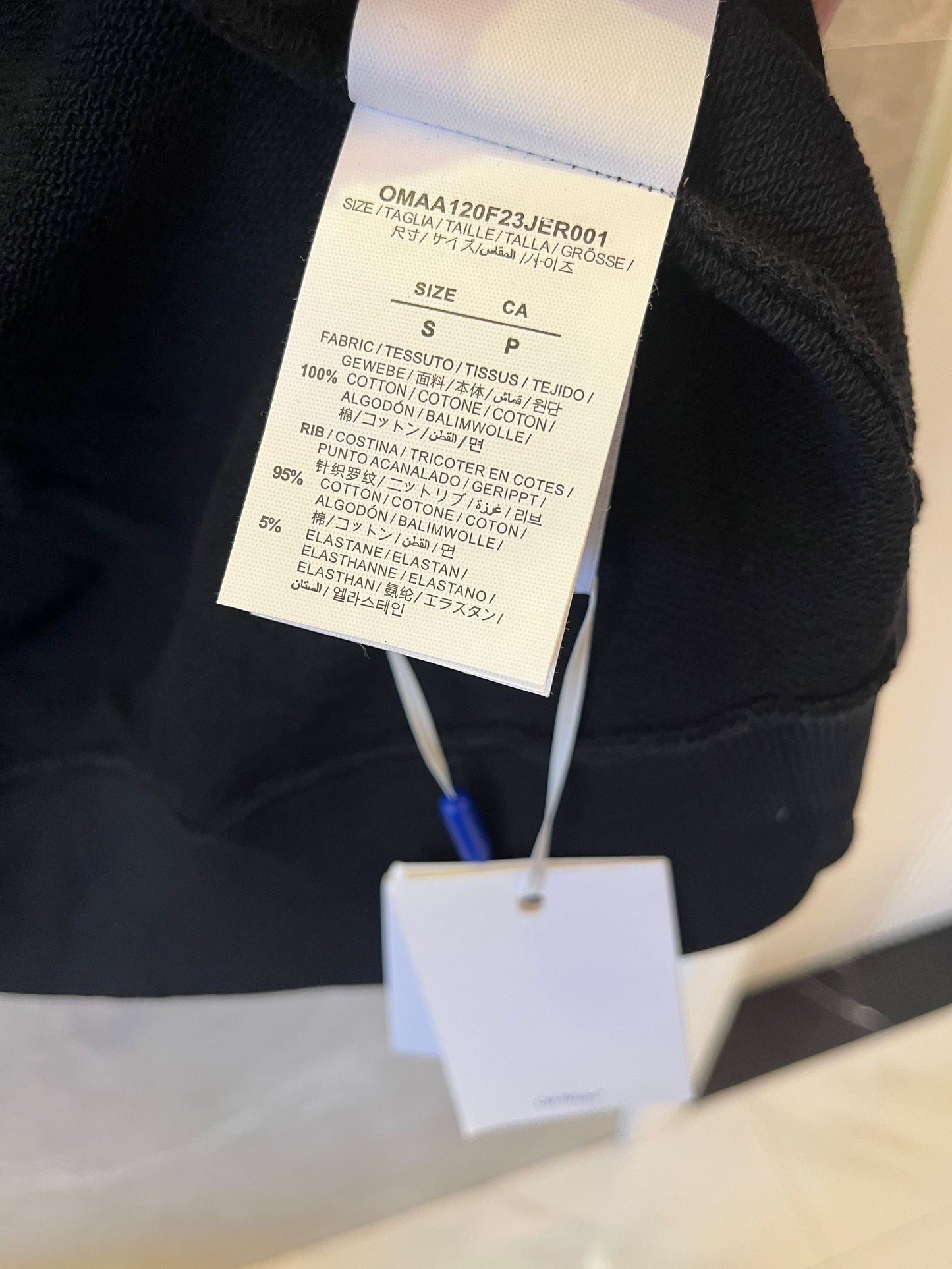 Moletom com capuz e zíper fino Caravag Arrow Off-White estilo masculino
