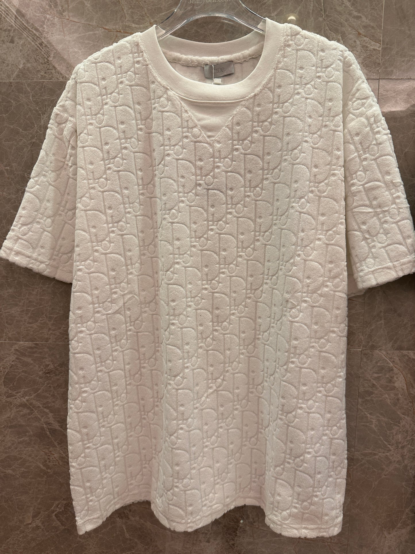 T-shirt en jacquard oblique Dior noir et blanc