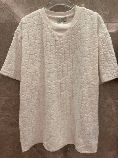 T-shirt en jacquard oblique Dior noir et blanc