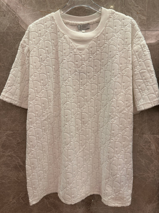 T-shirt en jacquard oblique Dior noir et blanc