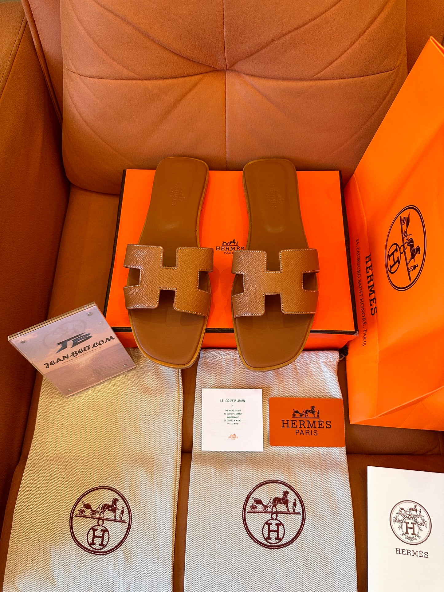 Sandales Hermès orans marron