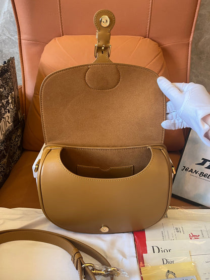 Petit sac Bobby en cuir marron Christian Dior