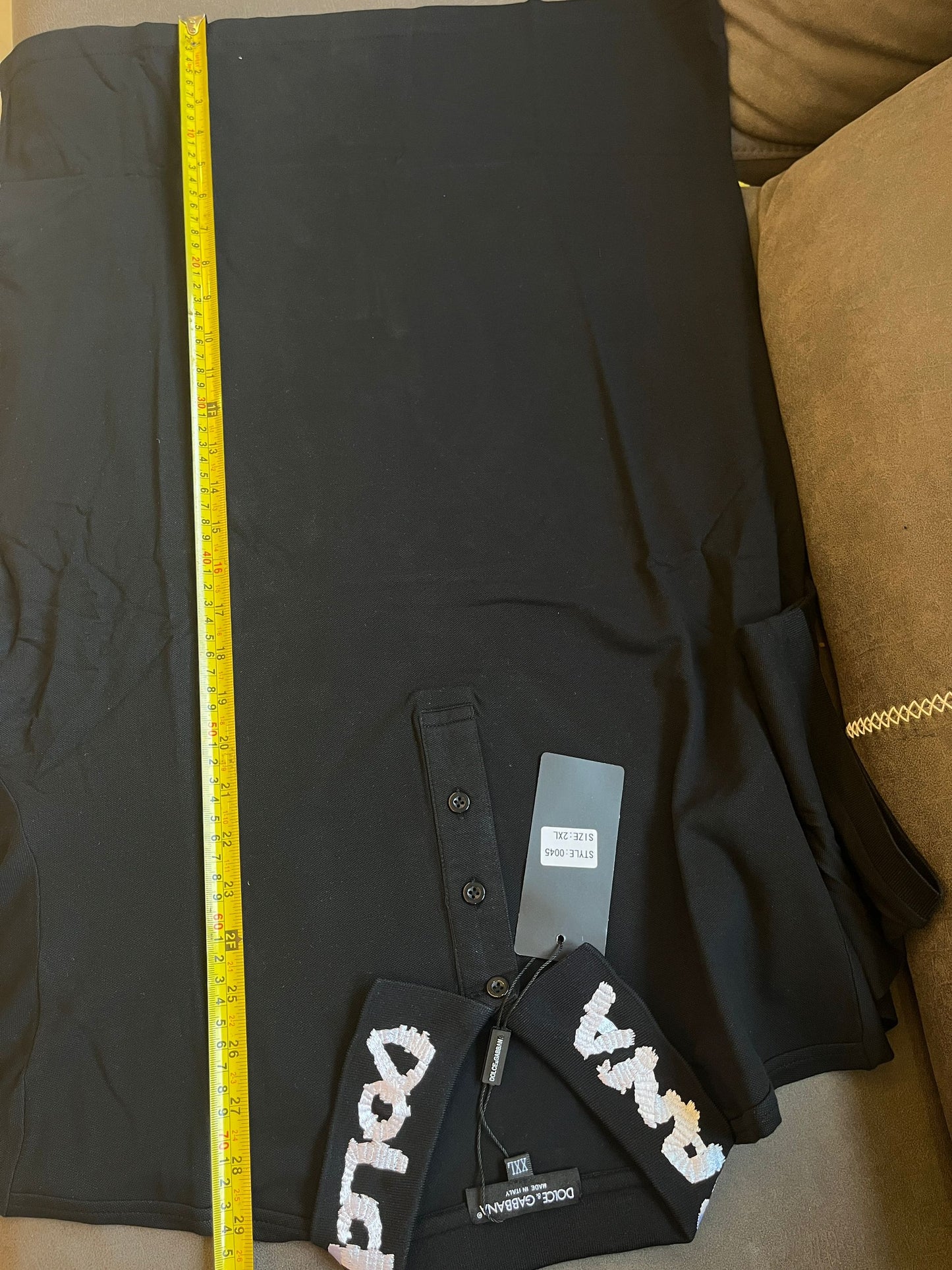 Camisa polo bordada Dolce &amp; Gabbana com gola com logotipo