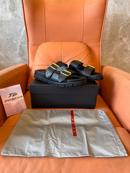 Chinelos Prada unissex pretos