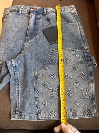 Shorts vaqueros con relieve de Louis Vuitton para unisex