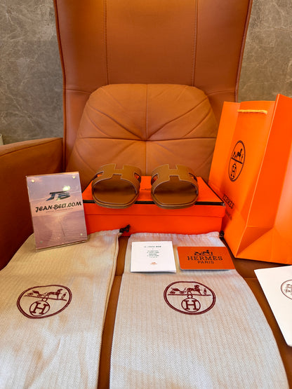 Sandales Hermès orans marron