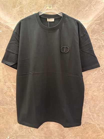 T-shirt Dior brodé logo CD noir