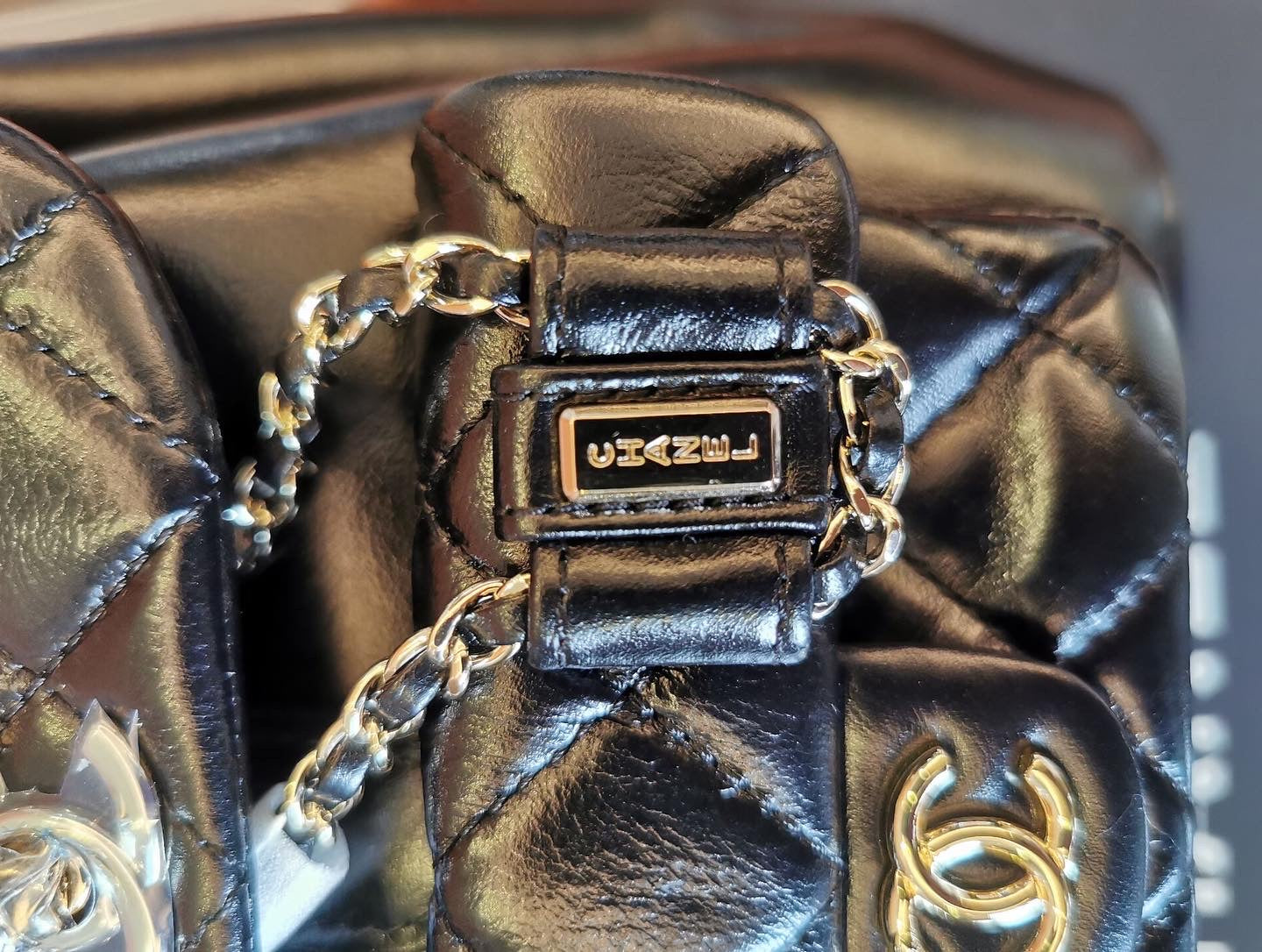 Chanel Glazed Aged Calfskin Quilted Small Duma Drawstring Backpack Black