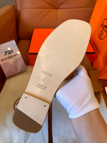 Sandales Hermès orans marron