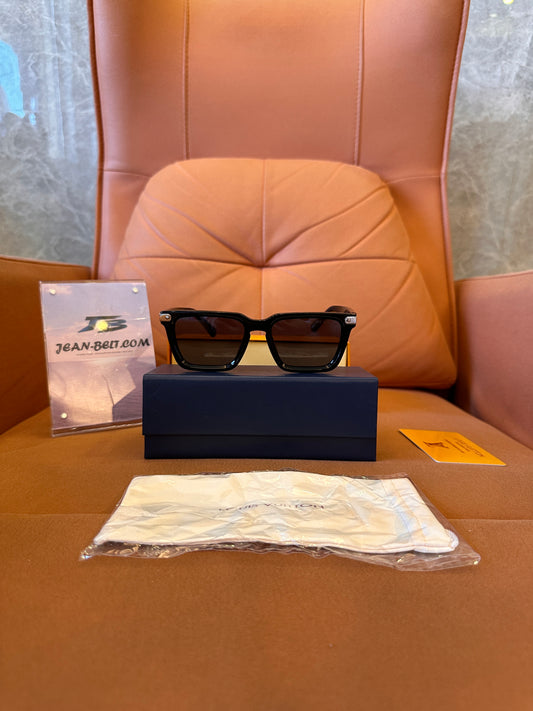 Gafas de sol cuadradas Louis Vuitton LV negras
