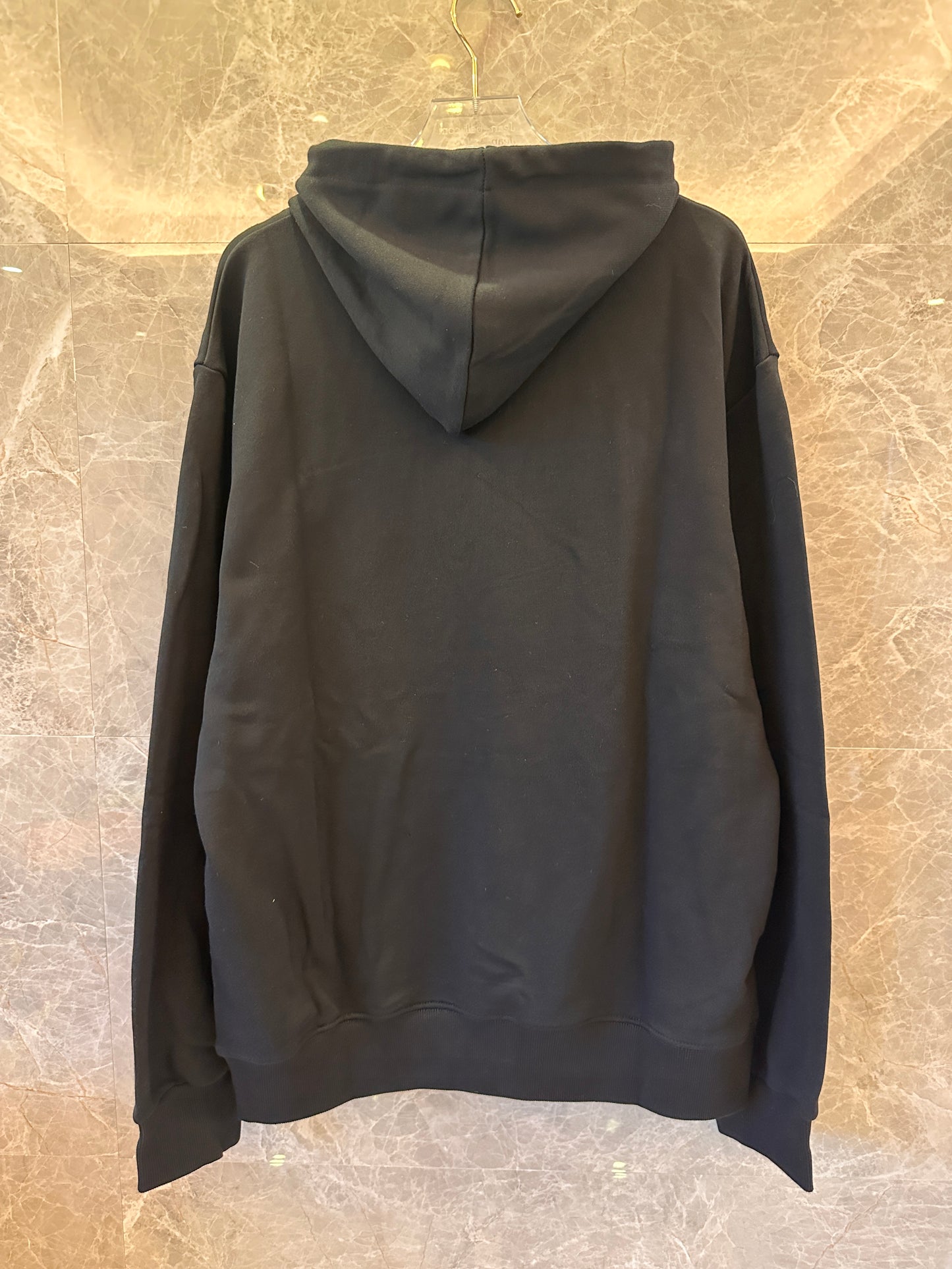 Sweat à capuche Celine en coton polaire noir