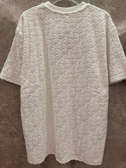 T-shirt en jacquard oblique Dior noir et blanc