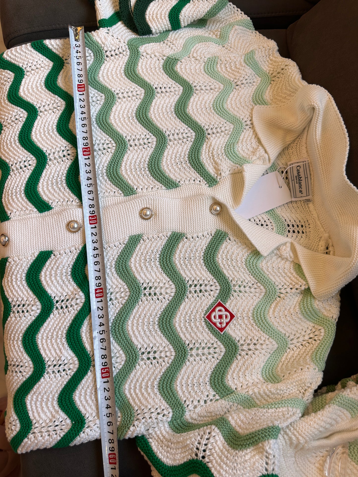 Conjunto de 2 Peças Camisa de Malha x Calções Casablanca 24ss Branco Verde
