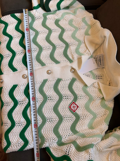 Conjunto de 2 Peças Camisa de Malha x Calções Casablanca 24ss Branco Verde