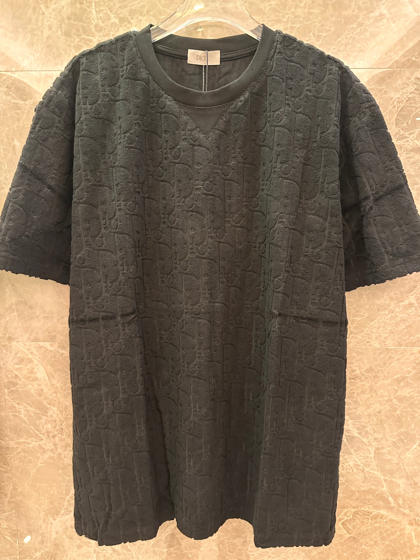 T-shirt en jacquard oblique Dior noir et blanc