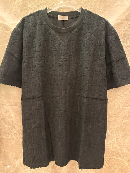 T-shirt en jacquard oblique Dior noir et blanc