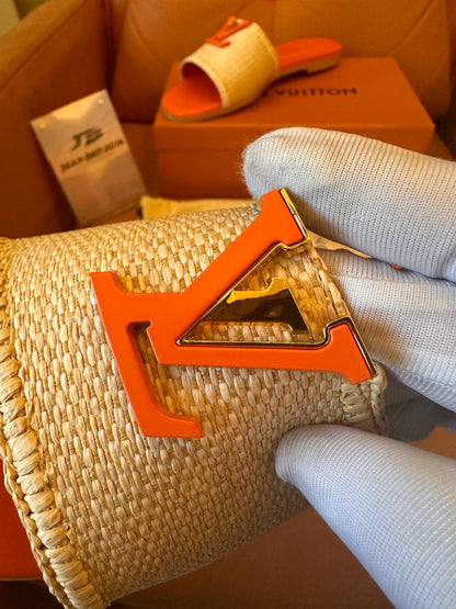 Louis Vuitton LV capri mule laranja